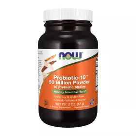 Now Foods Probiotic-10 50 Billion Powder 57g Unflavored (Ízesítetlen)