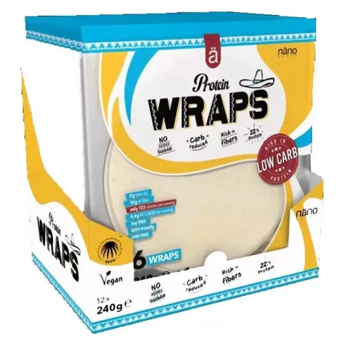 Nano Supps Karton Protein Wraps (Tortilla) 12x240g 6 db Tortilla lap