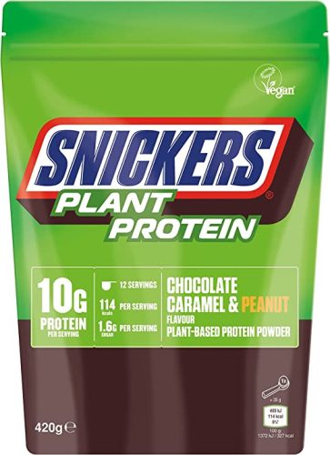 Snickers&Mars Protein Powder HiProtein Plant 420g Snickers Peanut, Caramel & Chocolate(Csoki)