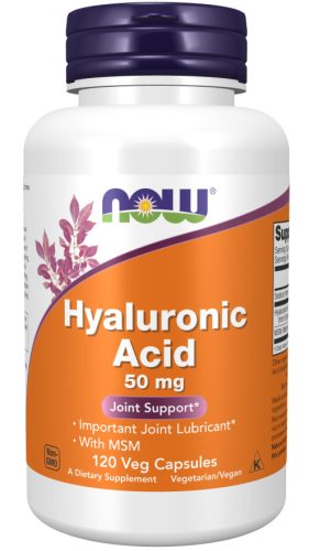 Now Foods Hyaluronic Acid 50mg With Msm 120 Veg Capsules 120 Kapszula