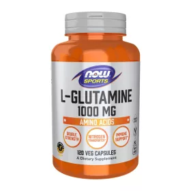 Now Foods L-Glutamine 1000mg Double Strength 120 Veg Capsules 120 Kapszula