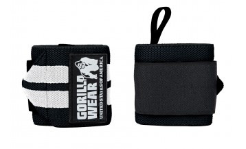Gorilla Wear Wrist Wraps Pro Black/White (Fekete/Fehér) Csuklószorító