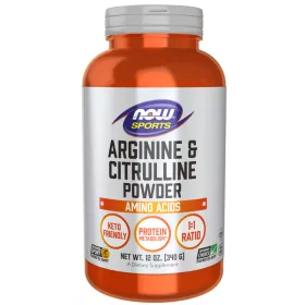   Now Foods Arginine & Citrulline Powder 340g 340g Unflavored (Ízesítetlen)