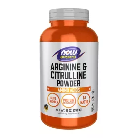 Now Foods Arginine & Citrulline Powder 340g 340g Unflavored (Ízesítetlen)