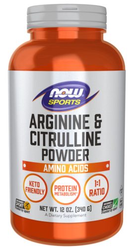 Now Foods Arginine & Citrulline Powder 340g 340g Unflavored (Ízesítetlen)