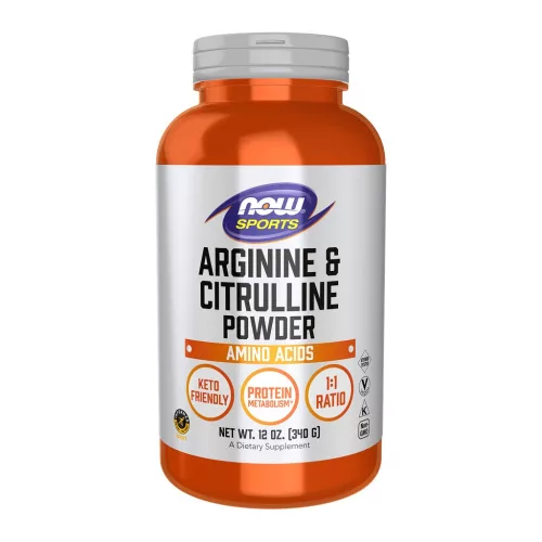 Now Foods Arginine & Citrulline Powder 340g 340g Unflavored (Ízesítetlen)