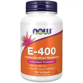   Now Foods E-400 d-alpha With Mixed Tocopherols 100 Softgels 100 Gélkapszula