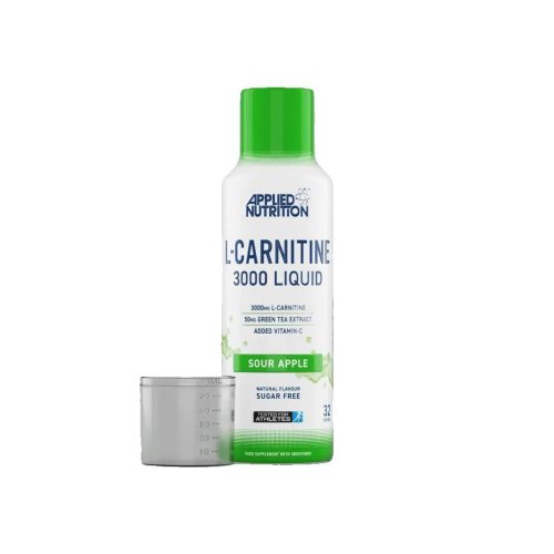 Applied Nutrition L-Carnitine 3000mg Liquid & Green Tea 495ml Sour Apple (Alma)
