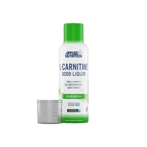 Applied Nutrition L-Carnitine 3000mg Liquid & Green Tea 495ml Sour Apple (Alma)