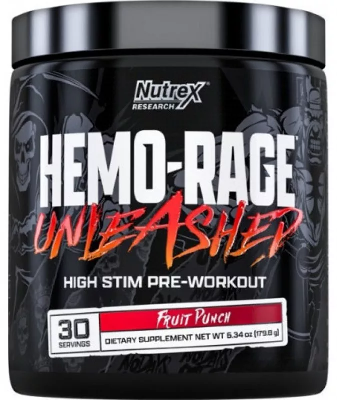 Hemo Rage First Label Nutrex Hemo-Rage Unleashed 180g Fruit Punch