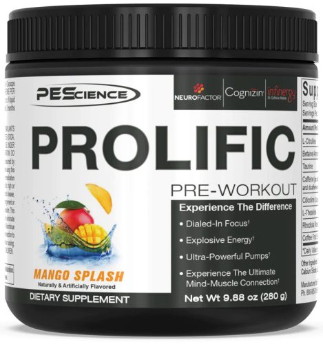 PEScience Prolific Pre-Workout 280g Mango Splash (Mangó)