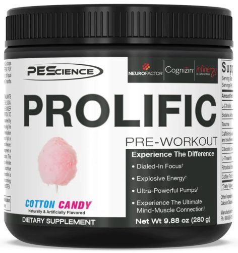 PEScience Prolific Pre-Workout 280g Cotton Candy (Vattacukor)