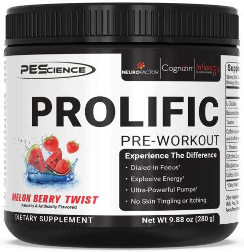 PEScience Prolific Pre-Workout 280g Melon Berry Twist (Görögdinnye)