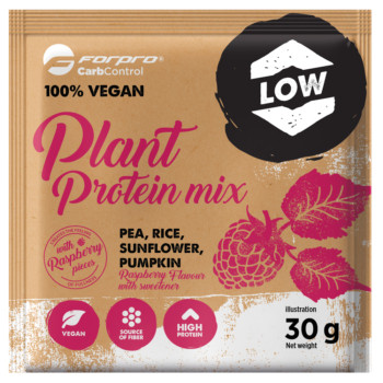 Forpro 100% Vegan Plant Protein Mix 30g Raspberry (Málna)