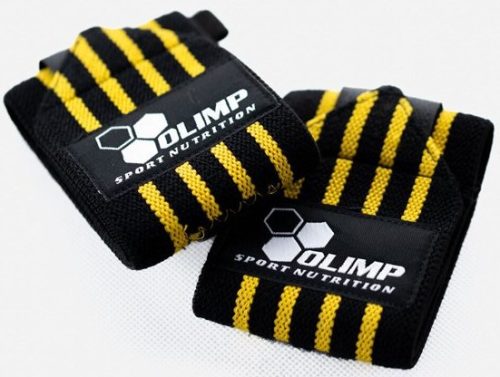 Olimp Nutrition Hardcore Wrist Wraps (Csuklószorító) Black/Yellow (Fekete/Sárga)