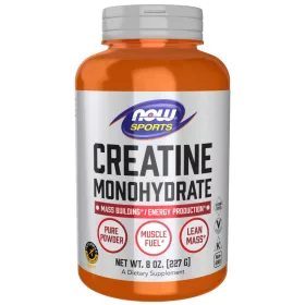 Now Foods Creatine Monohydrate Pure Powder 8oz 227g Unflavored (Ízesítetlen)