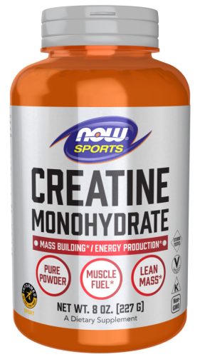 Now Foods Creatine Monohydrate Pure Powder 8oz 227g Unflavored (Ízesítetlen)