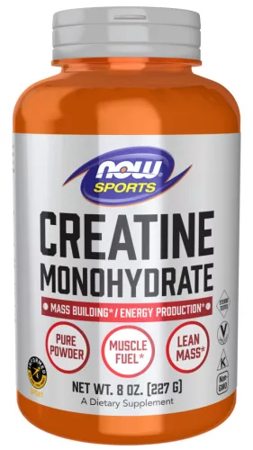 Now Foods Creatine Monohydrate Pure Powder 8oz 227g Unflavored (Ízesítetlen)