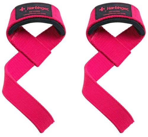Harbinger Womens Padded Cotton Lifting Straps (Gurtni) Pink (Rózsaszín)