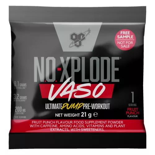 BSN No-Xplode VASO 21g 1 Serving Fruit Punch (Gyümölcspuncs)