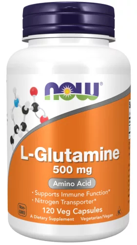 Now Foods L-Glutamine 500mg 120 Veg Capsules 120 Kapszula