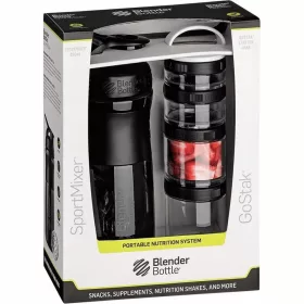 Blender Bottle Combo Pak Sportmixer Go Stack Black (Fekete) 28oz Shaker + Go Stack Starter 4 Pak