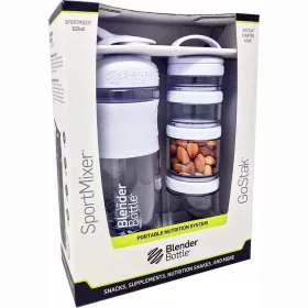 Blender Bottle Combo Pak Sportmixer Go Stack White (Fehér) 28oz Shaker + Go Stack Starter 4 Pak