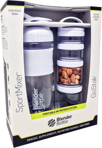Blender Bottle Combo Pak Sportmixer Go Stack White (Fehér) 28oz Shaker + Go Stack Starter 4 Pak