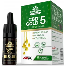   AMIX GreenDay ProVEGAN CBD GOLD 5% -10ml Drops Unflavored (Ízesítetlen)
