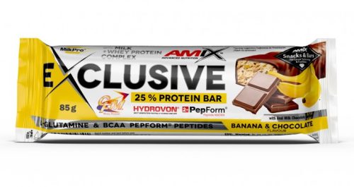 AMIX Exclusive Protein Bar 85g Banana Chocolate (Banán Csokoládé)