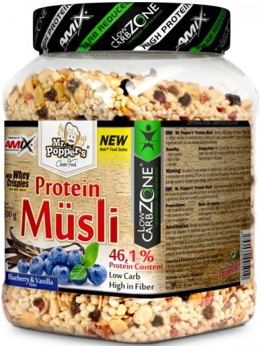 AMIX Mr. Poppers LowCarb Protein Müsli With Whey Crispies 500g
