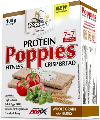 AMIX Mr. Poppers Fitness Protein Poppies Whole Grain-Herbs 100g