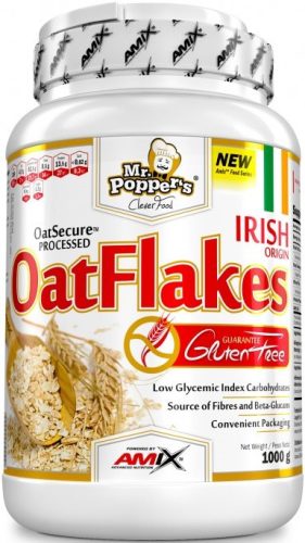 AMIX Mr. Poppers Oat Flakes Gluten Free 1000g Unflavored (Ízesítetlen) EXP.:2025/06/30