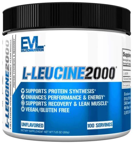 EVL Nutrition L-Leucine 2000 200g Unflavored (Ízesítetlen)