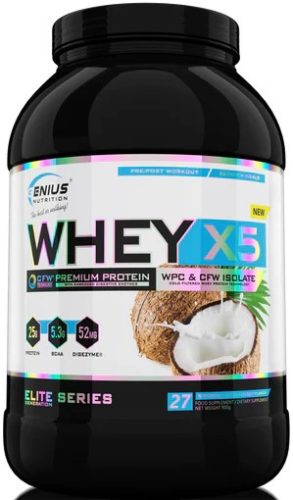 Genius Nutrition Whey X5 900g Choco Coconut (Csokoládé Kókusz)