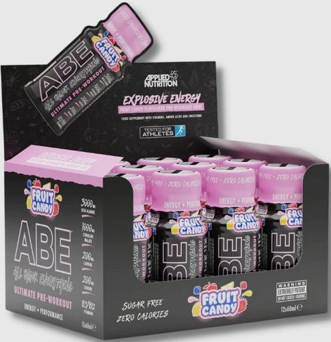 Applied Nutrition Karton ABE Ultimate Pre-Workout Shot 12x60ml Fruit Candy (Gyümölcsös Cukorka)