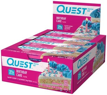 Quest Nutrition Karton Quest Bar 12x60g Birthday Cake (Születésnapi Torta)