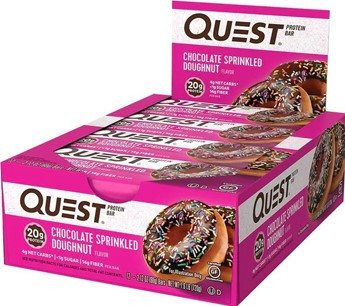 Quest Nutrition Karton Quest Bar 12x60g Chocolate Sprinkled Doughnut (Csokoládé Fánk)