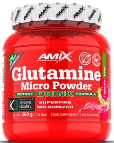 AMIX Glutamine Micro Powder Instant Drink Formula 360g Melon Kiwi (Dinnye Kiwi)