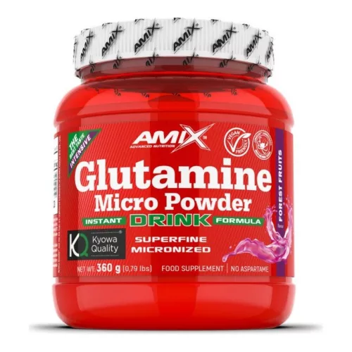 AMIX Glutamine Micro Powder Instant Drink Formula 360g Melon Kiwi (Dinnye Kiwi)