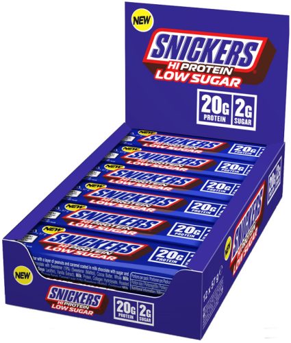 Snickers&Mars Karton HiProtein Bar 12x51-59g SNICKERS LOW SUGAR MILKCHOCO(Tejcsoki) EXP.:2025/10/25