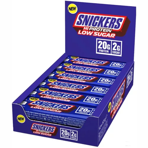 S&M Karton HiProtein Bar 12x57g SNICKERS LOW SUGAR MILK CHOCO (Tejcsokoládé)