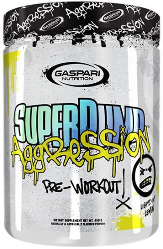 Gaspari Nutrition SuperPump Aggression 450g U.S.A. Lights Out Lemon (Citrom)