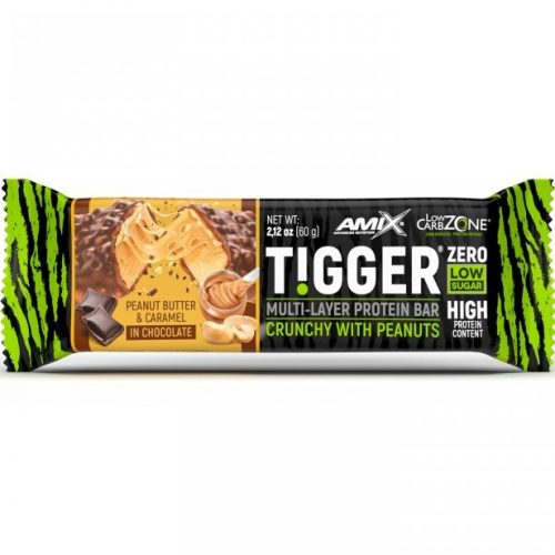 AMIX Tigger Zero Multi-Layer Protein Bar 60g Peanut Butter Cake (Mogyoróvaj Torta)