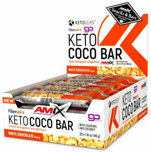 AMIX Karton KetoLean Keto Coco Bar 20x40g