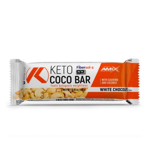 AMIX KetoLean Keto Coco Bar 40g White Chocolate (Fehér Csokoládé)