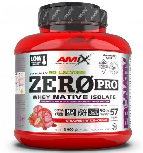 AMIX ZeroPro® Protein 2000g Strawberry Ice Cream (Eper)