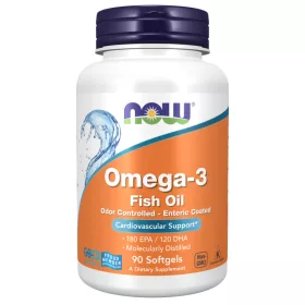   Now Foods Omega-3 Odor Controlled-Enteric Coated 90 Softgels 90 Gélkapszula