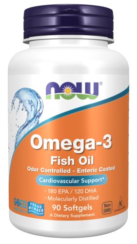 Now Foods Omega-3 Odor Controlled-Enteric Coated 90 Softgels 90 Gélkapszula