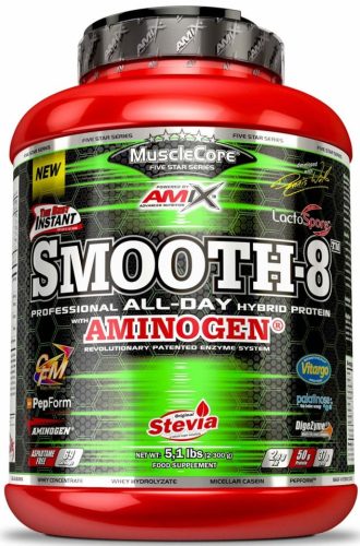 AMIX MuscleCore® DW-Smooth-8® Hybrid Protein 2300g Double Chocolate (Csokoládé)